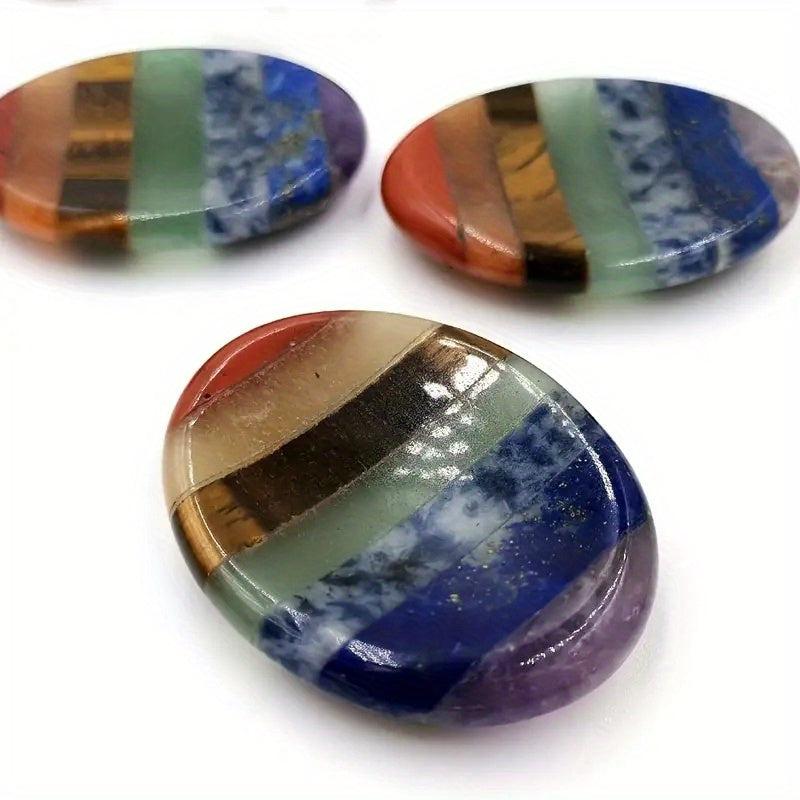 Chakra Crystals Healing Stones 7 Chakra Thumb Worry Stone