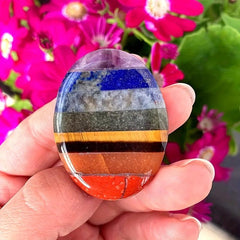 Chakra Crystals Healing Stones 7 Chakra Thumb Worry Stone