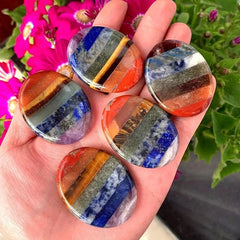 Chakra Crystals Healing Stones 7 Chakra Thumb Worry Stone
