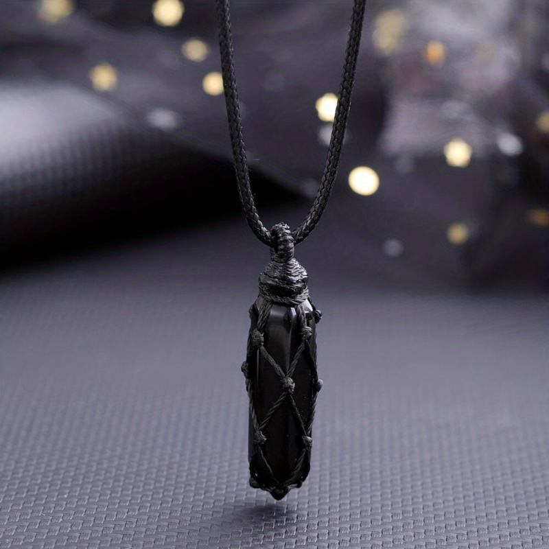 Natural Amethyst Pink Crystal Necklace