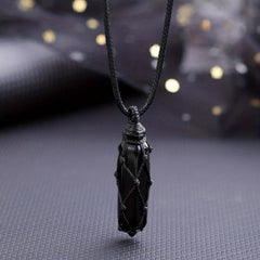 Natural Amethyst Pink Crystal Necklace