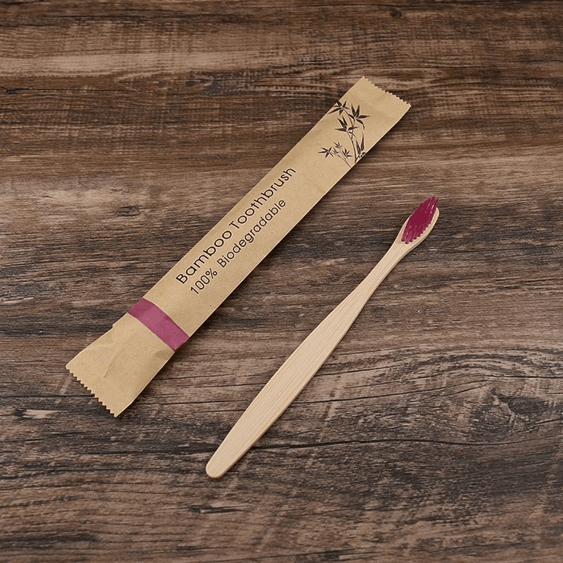 20PCS Bamboo Toothbrushes for Sensitive Teeth, Biodegradable