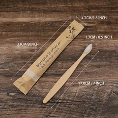 20PCS Bamboo Toothbrushes for Sensitive Teeth, Biodegradable