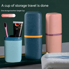 Travel Toothbrush Storage Container Box Gargle Cup Toothpaste Holder