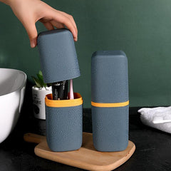 Travel Toothbrush Storage Container Box Gargle Cup Toothpaste Holder