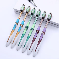 6pcs Medium Hair Toothbrush Family Pack Home Use