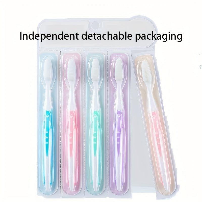 5 Pcs Extra Soft Bristle Silicone Toothbrushes for Sensitive Teeth Gums