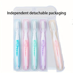 5 Pcs Extra Soft Bristle Silicone Toothbrushes for Sensitive Teeth Gums