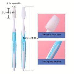 5 Pcs Extra Soft Bristle Silicone Toothbrushes for Sensitive Teeth Gums