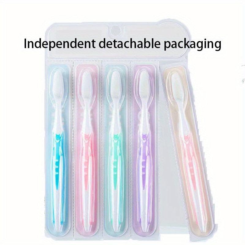 5 Pcs Extra Soft Bristle Silicone Toothbrushes for Sensitive Teeth Gums