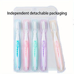 5 Pcs Extra Soft Bristle Silicone Toothbrushes for Sensitive Teeth Gums