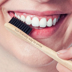 4pcs Bamboo Charcoal Toothbrushes Soft Bristles Manual Wooden Hand
