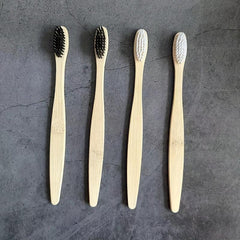 Bamboo Toothbrush Tube & 2 Soft Bristle Brushes