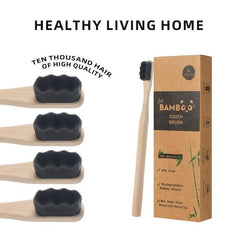 4pcs Bamboo Toothbrush Soft Toothbrush Manual Toothbrush