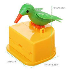 Toothpick Dispenser Bird Push Automatic Holder Box Kitchen Decoration