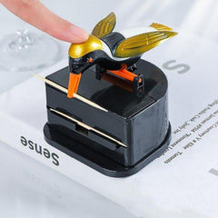 Toothpick Dispenser Bird Push Automatic Holder Box Kitchen Decoration