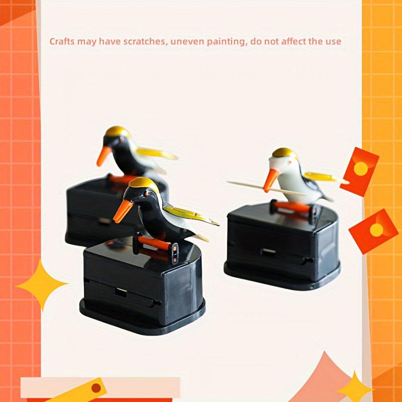 Toothpick Dispenser Bird Push Automatic Holder Box Kitchen Decoration