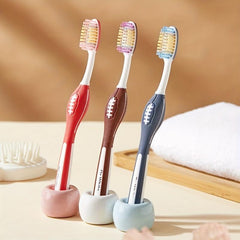 3 Pack Hard Bristle Toothbrushes for Sensitive Teeth & Gums