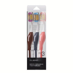 3 Pack Hard Bristle Toothbrushes for Sensitive Teeth & Gums