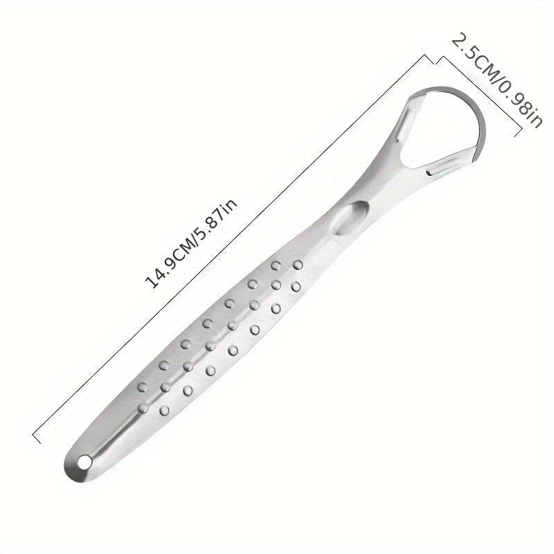 1Pcs Tongue Scraper Reduce Bad Breath Stainless Steel Tongue Cleaners