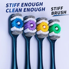 6pcs Adult Hard Bristle Toothbrush Set for Travel