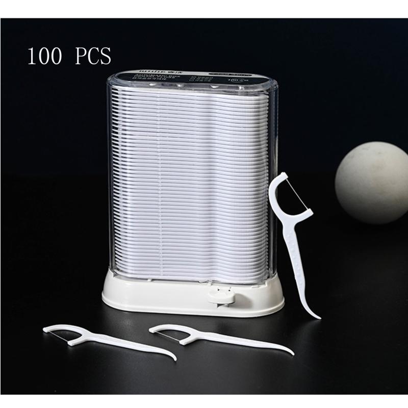 100 Bamboo Charcoal Dental Floss Auto Box