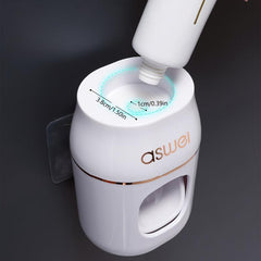 Toothpaste Squeezer with Storage Rack - Easy Refills