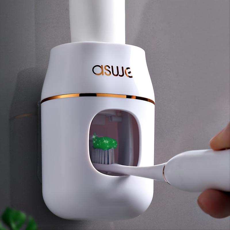 Toothpaste Squeezer with Storage Rack - Easy Refills