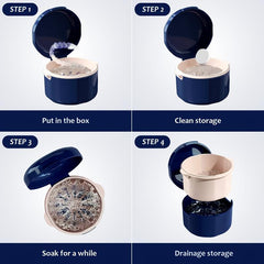 Stylish Denture Case and Box for Organizing Dentures