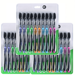 10 Pack Soft Bristle Toothbrush Set for Family Oral Care