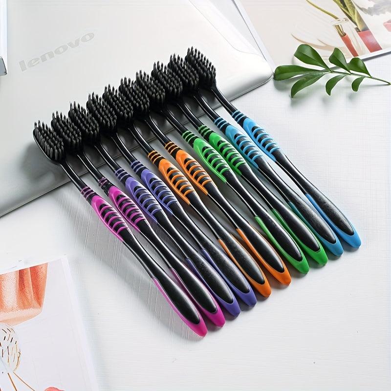 10 Pack Soft Bristle Toothbrush Set for Family Oral Care