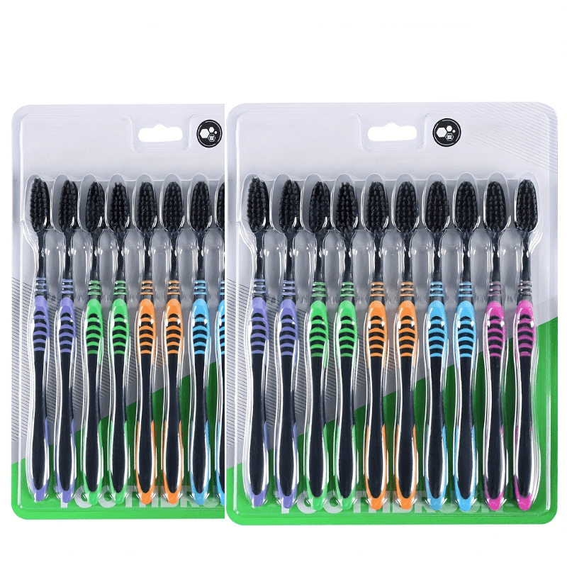 10 Pack Soft Bristle Toothbrush Set for Family Oral Care