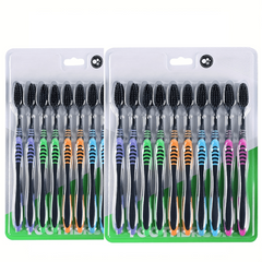 10 Pack Soft Bristle Toothbrush Set for Family Oral Care