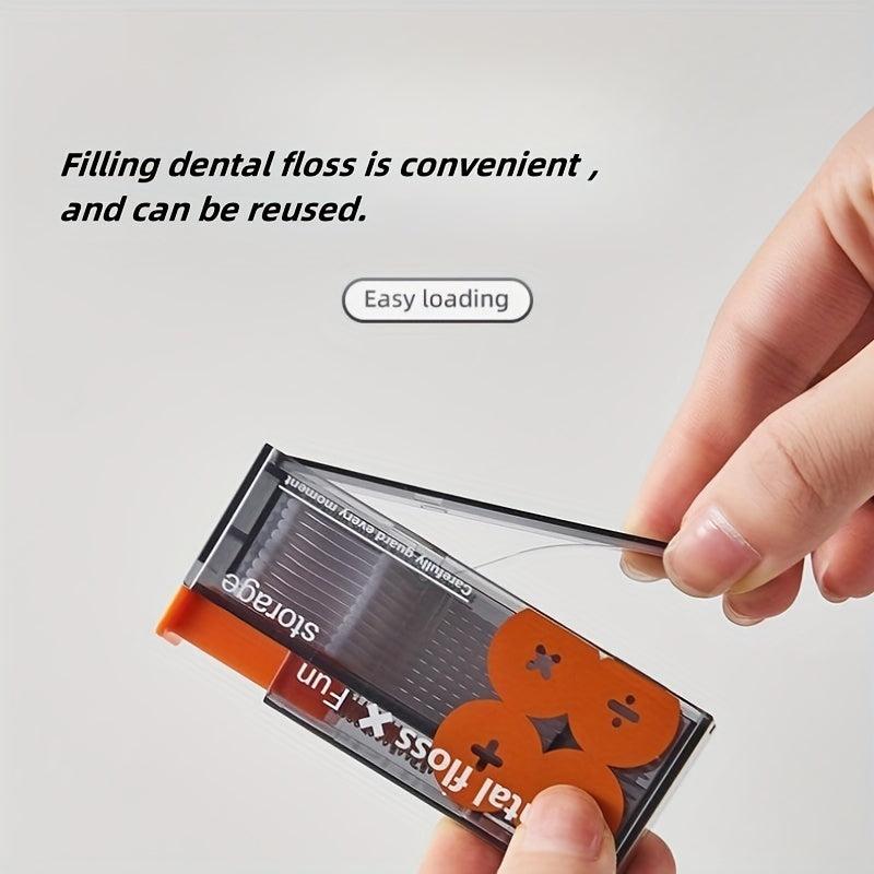 Dental Floss Picks Dispenser Storage Box Automatic Floss Pick Dispenser