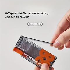 Dental Floss Picks Dispenser Storage Box Automatic Floss Pick Dispenser