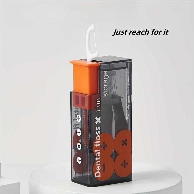 Dental Floss Picks Dispenser Storage Box Automatic Floss Pick Dispenser