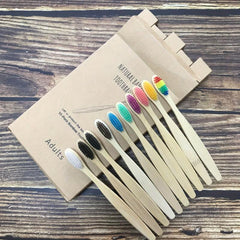 10pcs Bamboo Toothbrush Soft Bristles Oral Care Home Daily Life