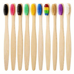 10pcs Bamboo Toothbrush Soft Bristles Oral Care Home Daily Life