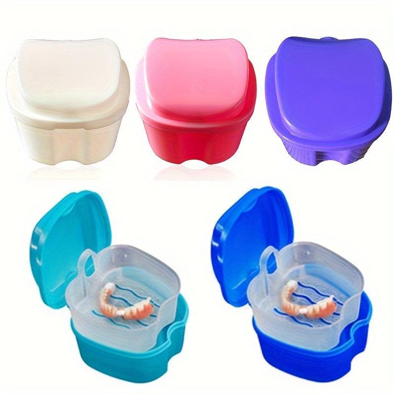 Denture Braces Bath Case Cup Box Holder False Teeth Storage Container