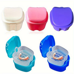 Denture Braces Bath Case Cup Box Holder False Teeth Storage Container