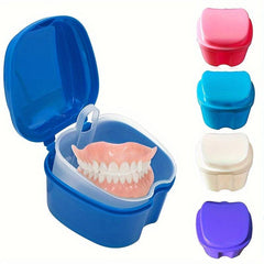 Denture Braces Bath Case Cup Box Holder False Teeth Storage Container