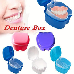 Denture Braces Bath Case Cup Box Holder False Teeth Storage Container