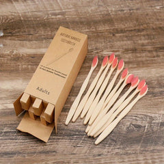 10pcs Bamboo Toothbrushes BPA Soft Bristles Oral Care