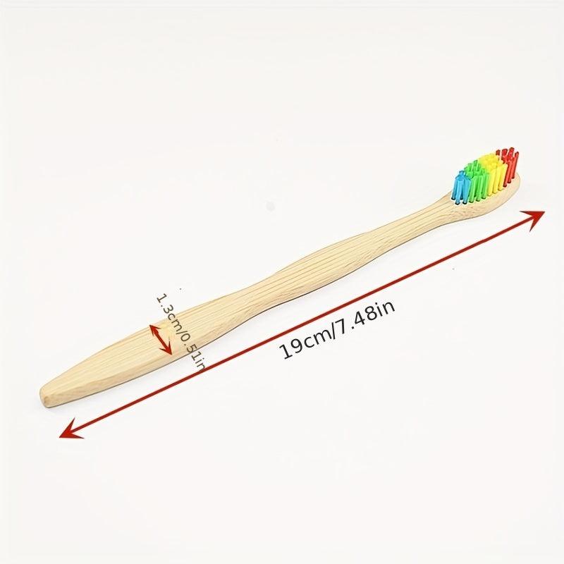 10pcs Bamboo Toothbrushes BPA Soft Bristles Oral Care