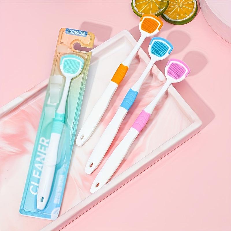 5pcs Tongue Scraper Reduce Bad Breath Oral Care Silicone Tongue Cleaners