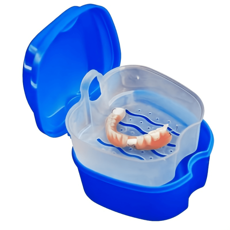 Denture Braces Bath Case Cup Box Holder False Teeth Storage Soak Container