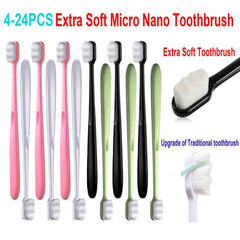 Ultra Soft Manual Toothbrushes For Sensitive Teeth Gums