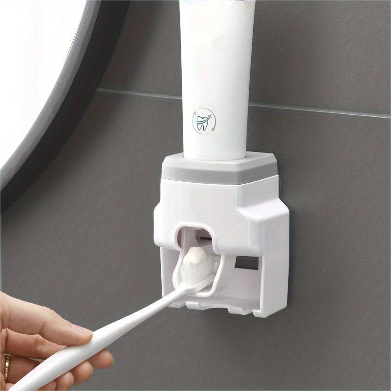 Toothbrush Holder with Automatic Toothpaste Squeezer