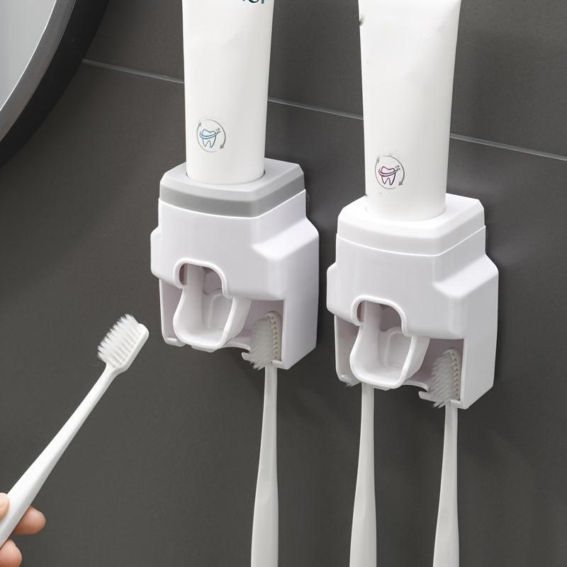 Toothbrush Holder with Automatic Toothpaste Squeezer