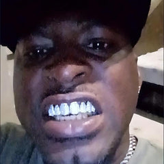 18k Plated Teeth Grillz Iced Out Top & Bottom - Hip Hop Rapper Jewelry